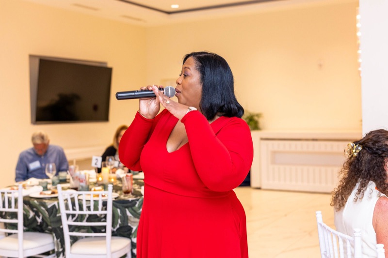 Queen B performing for a private dinner